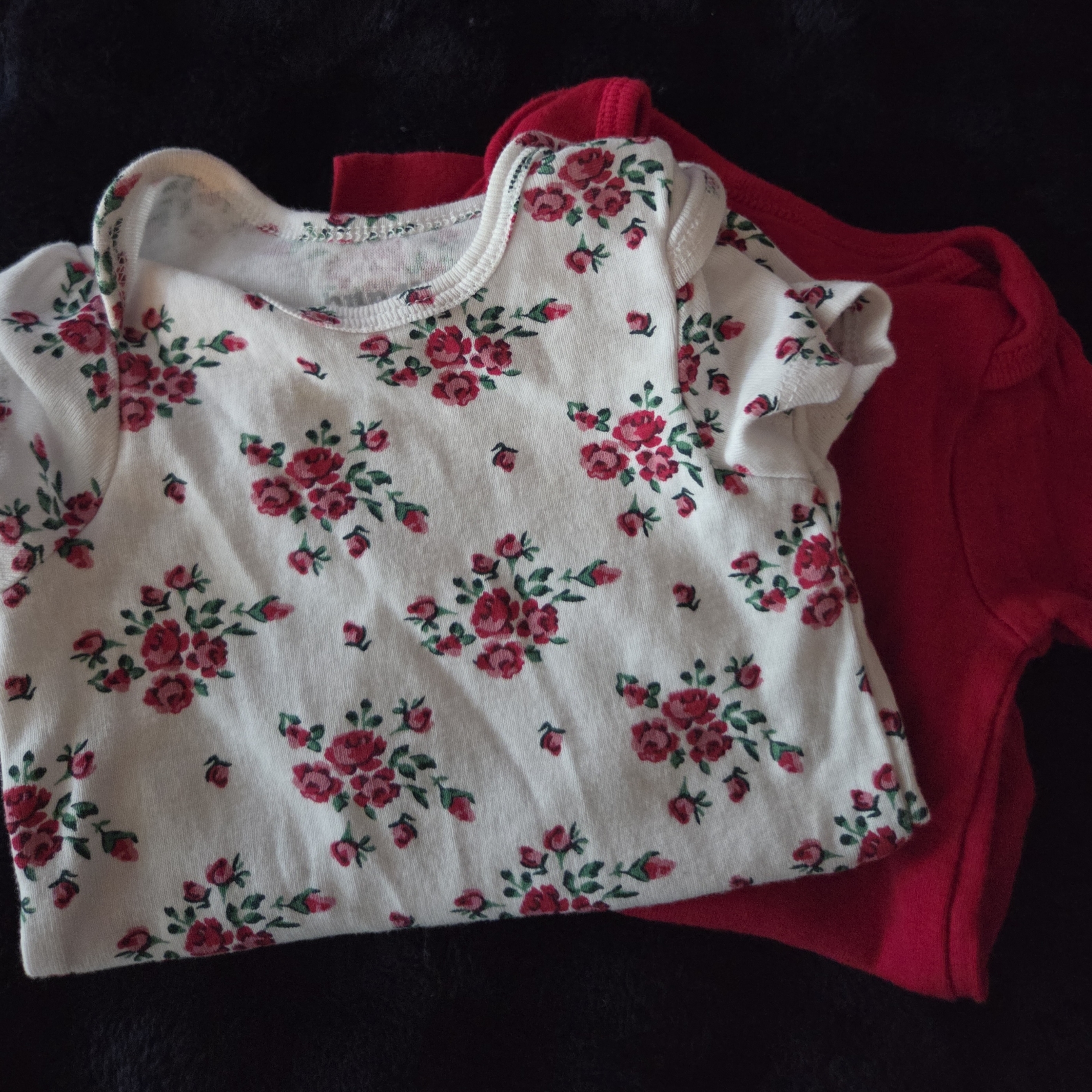 Floral And Red Kids Shirt Set
